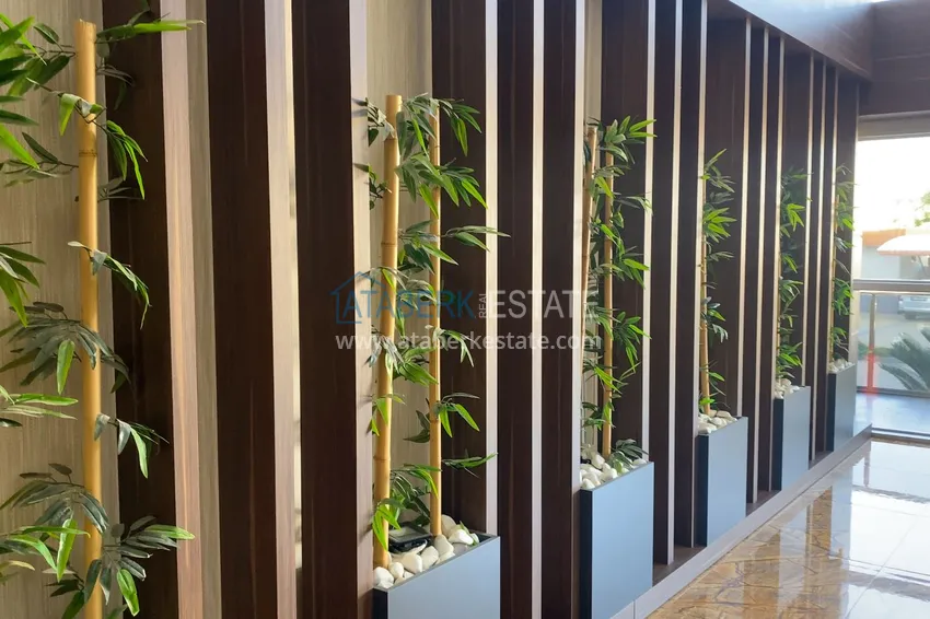 Двухкомнатная квартира с мебелью, застекленным балконом и с панорамным открытым видом на море и горы – Газипаша 4 