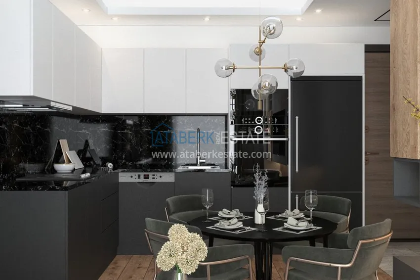 Приобрести Двухкомнатная квартира от инвестора в строящемся жилом комплексе – Алания район Оба 4 