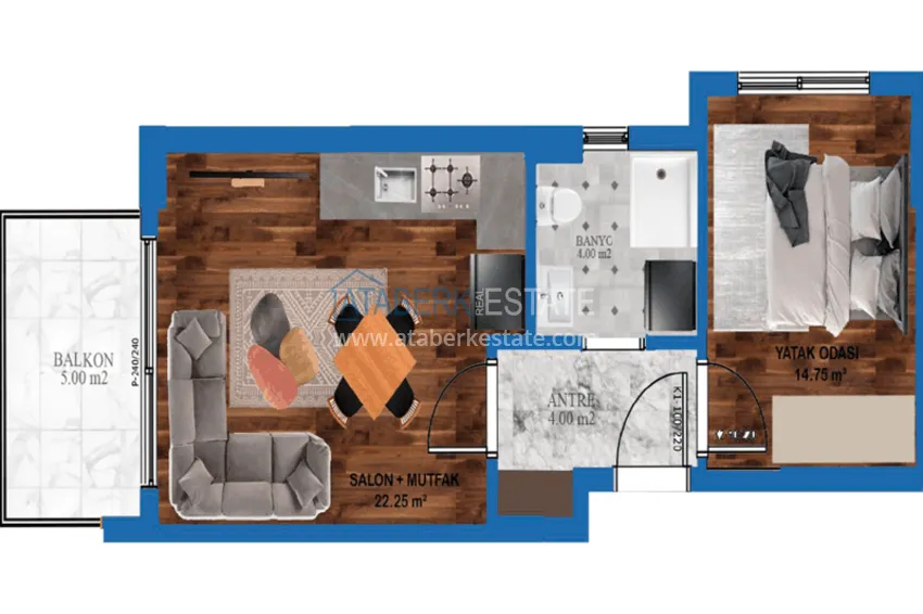 Купить дешево Новый современный проект бутик-комплекса с инфраструктурой, в Газипаше 9 