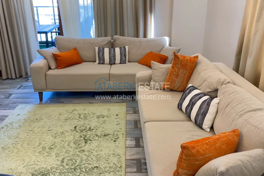 Приобрести Двухкомнатная квартира с мебелью, застекленным балконом и с панорамным открытым видом на море и горы – Газипаша 4 