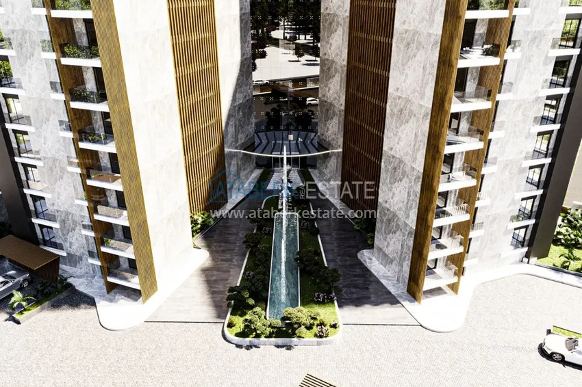 Квартиры в Газипаше на этапе котлована в резиденции с отельной инфраструктурой 15