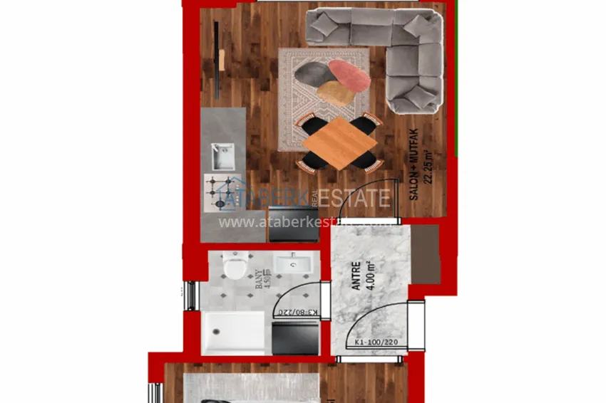 Купить дешево Новый современный проект бутик-комплекса с инфраструктурой, в Газипаше 10 