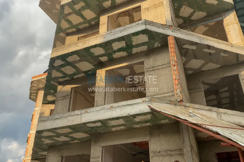 Двухкомнатная квартира в районе Оба в комплексе на этапе строительства 5 