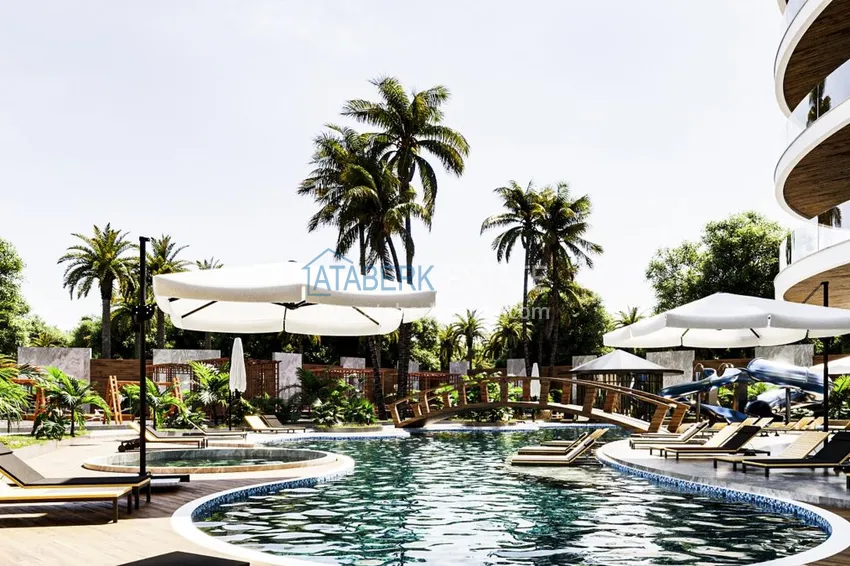 Квартиры в Газипаше на этапе котлована в резиденции с отельной инфраструктурой 14