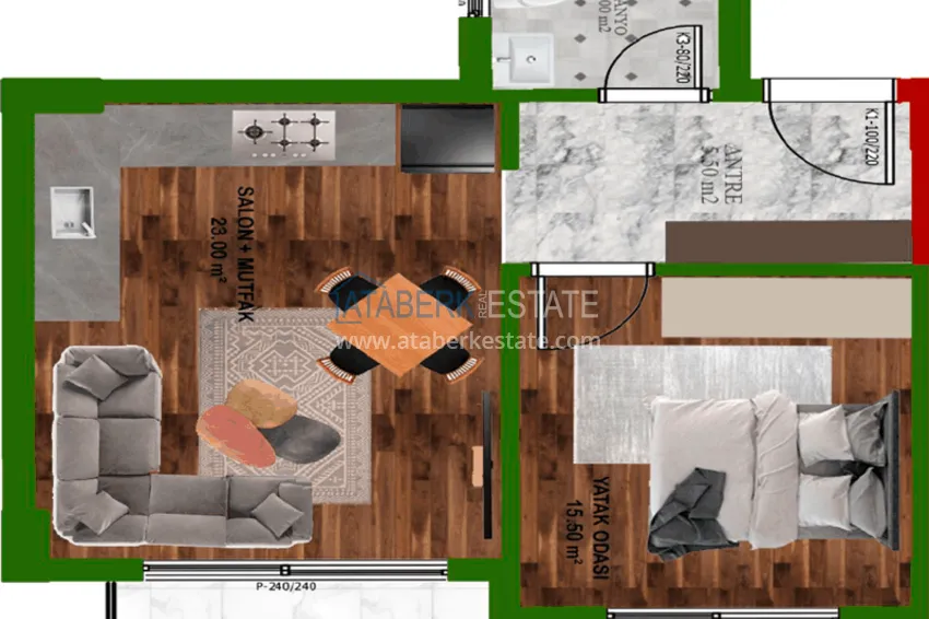 Купить дешево Новый современный проект бутик-комплекса с инфраструктурой, в Газипаше 11 