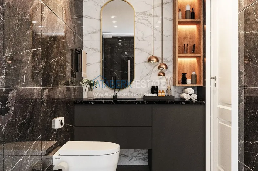 Приобрести Двухкомнатная квартира от инвестора в строящемся жилом комплексе – Алания район Оба 8 