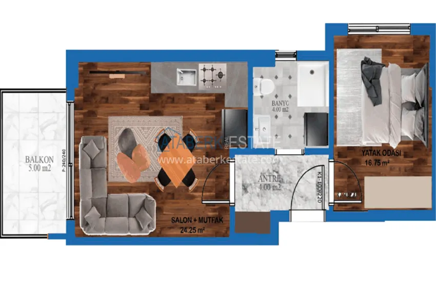 Купить дешево Новый современный проект бутик-комплекса с инфраструктурой, в Газипаше 13 