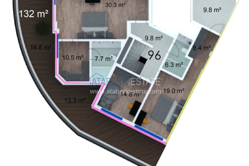 Купить дешево Инвестиционная недвижимость – новый проект резиденции с отельной инфраструктурой в Газипаше 11
