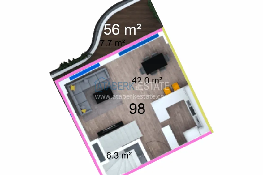 Купить дешево Инвестиционная недвижимость – новый проект резиденции с отельной инфраструктурой в Газипаше 12