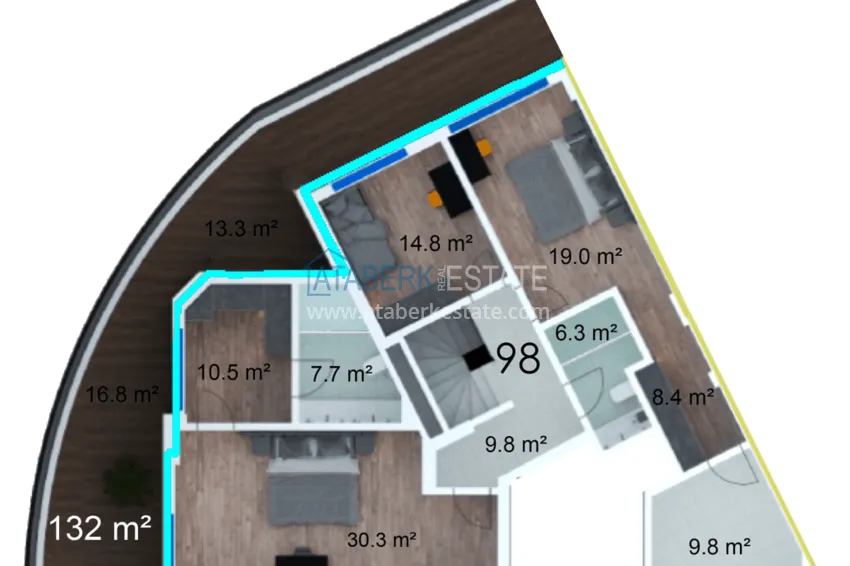 Купить дешево Инвестиционная недвижимость – новый проект резиденции с отельной инфраструктурой в Газипаше 13