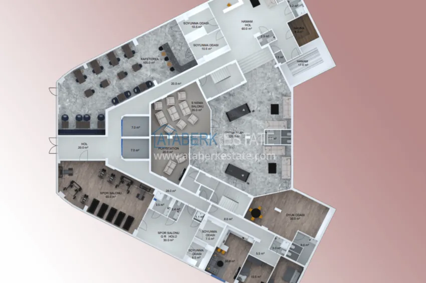 Купить дешево Инвестиционная недвижимость – новый проект резиденции с отельной инфраструктурой в Газипаше 1