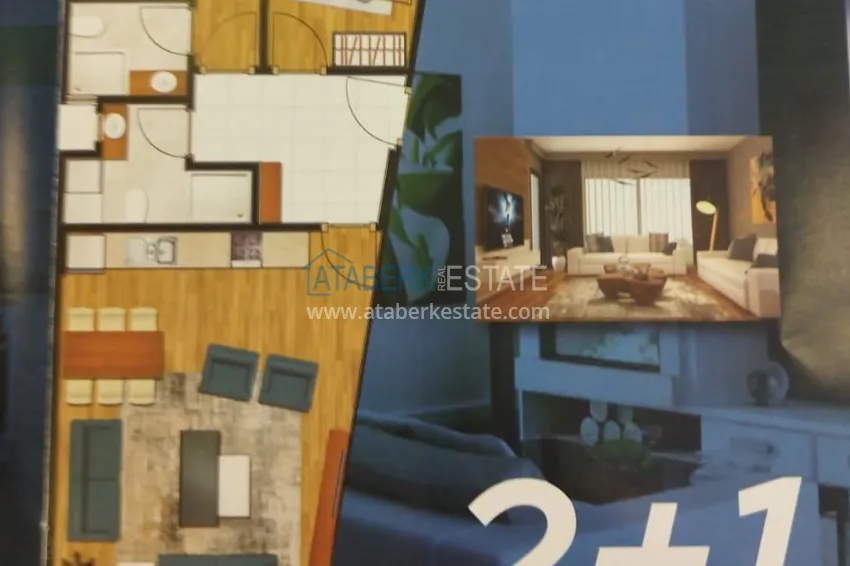 Купить дешево Квартира 2+1 с чистовой отделкой в Газипаше в резиденции с инфраструктурой 1