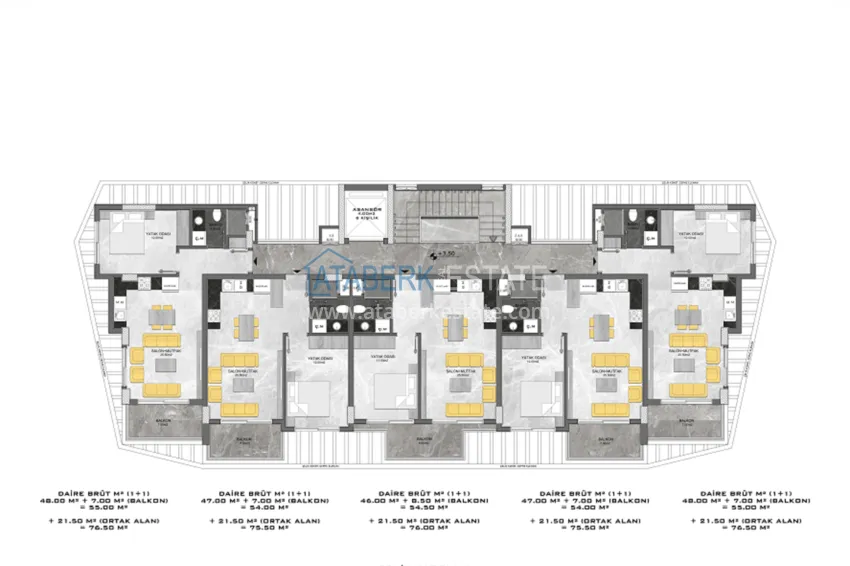 Купить дешево Инвестиционная недвижимость на этапе проекта – Алания район верхняя Оба 6 