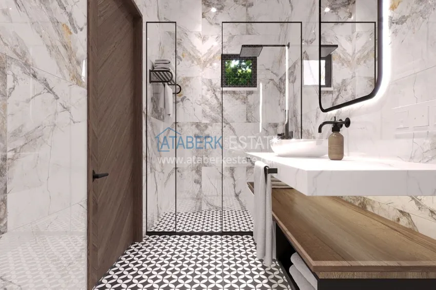 Приобрести Виллы премиум-класса! Уникальный проект коттеджного комплекса под гражданство - Алания район Ешильоз 35 