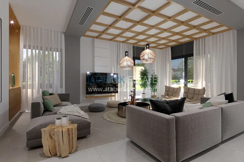 Приобрести Виллы премиум-класса! Уникальный проект коттеджного комплекса под гражданство - Алания район Ешильоз 1 