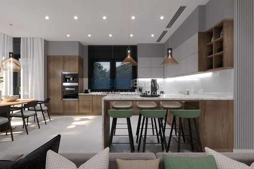 Приобрести Виллы премиум-класса! Уникальный проект коттеджного комплекса под гражданство - Алания район Ешильоз 10 