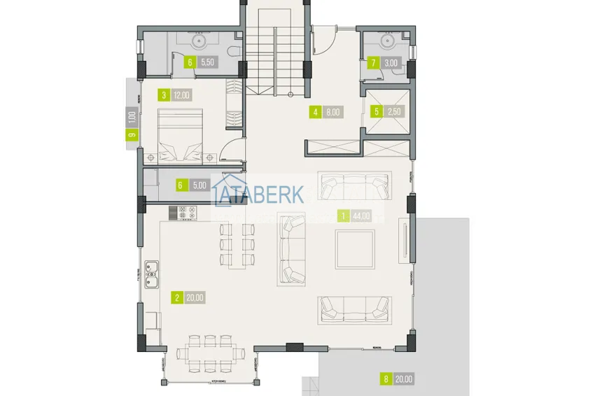 Купить дешево Виллы премиум-класса! Уникальный проект коттеджного комплекса под гражданство - Алания район Ешильоз 6 