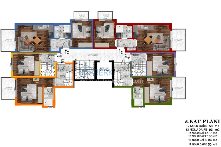 Купить дешево Новый современный проект бутик-комплекса с инфраструктурой, в Газипаше 4 
