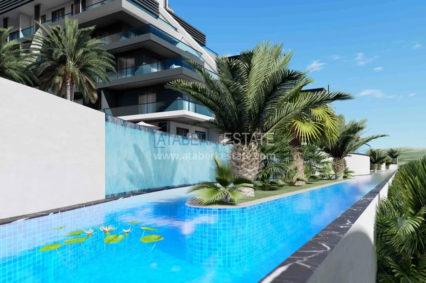 Новый эксклюзивный проект жилого комплекса в Алании – район Оба 40 