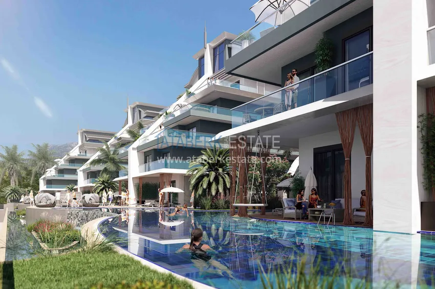 Новый эксклюзивный проект жилого комплекса в Алании – район Оба 4 