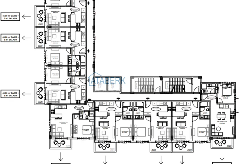 Купить дешево Квартиры в Алании, район Демирташ от строительной компании на этапе проекта 1