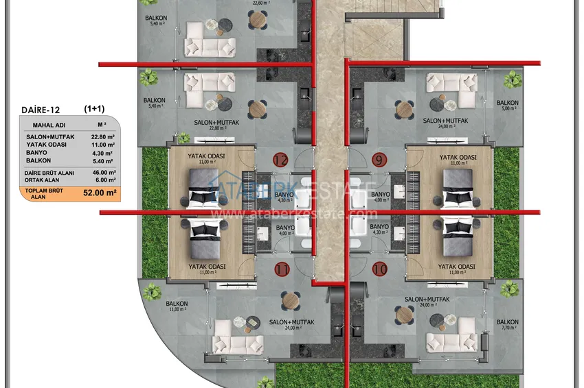 Купить дешево Резиденции премиум-класса в районе Кестель - недвижимость от застройщика 1 