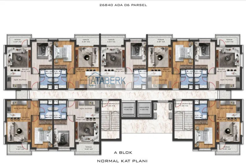 Купить дешево Новый инвестиционно-привлекательный проект в районе Кепез, Анталия 5 