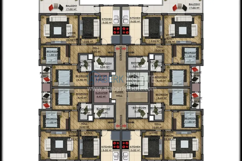 Купить дешево Недвижимость от застройщика в Газипаше - новый жилой комплекс 4 