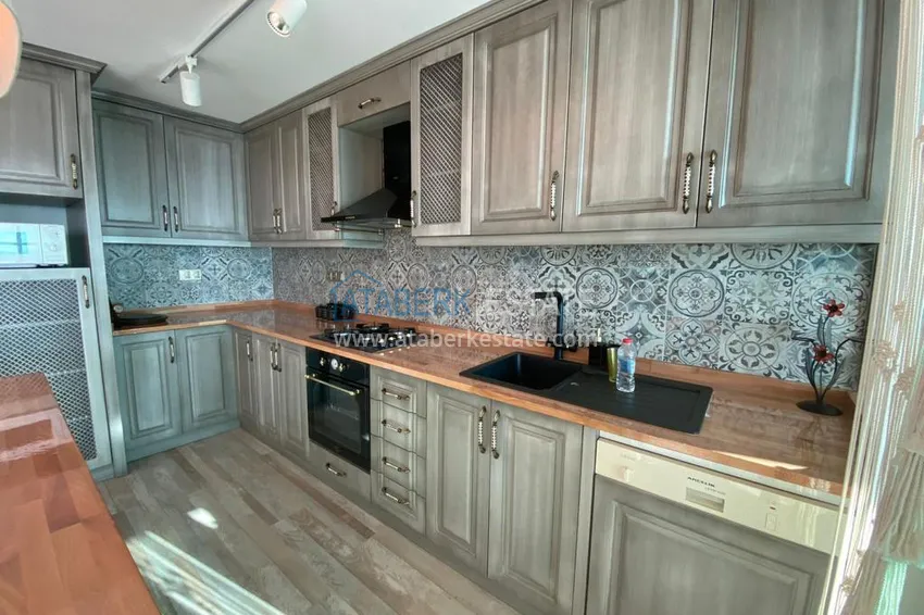 Приобрести Эксклюзивная квартира с индивидуальным дизайнерским интерьером и потрясающим открытым видом на море – Алания, Махмутлар 11 