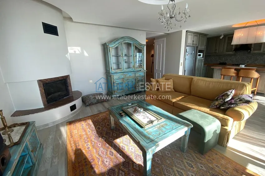 Приобрести Эксклюзивная квартира с индивидуальным дизайнерским интерьером и потрясающим открытым видом на море – Алания, Махмутлар 13 