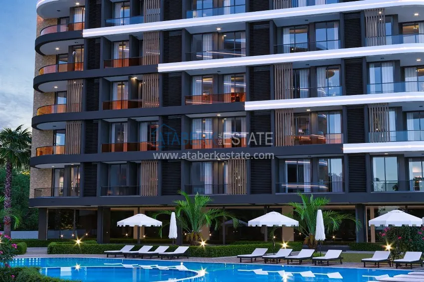 Новый стильный инвестиционный проект на этапе строительства в районе Оба, Алания 13