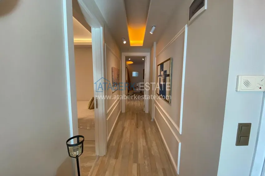 Приобрести Эксклюзивная квартира с индивидуальным дизайнерским интерьером и потрясающим открытым видом на море – Алания, Махмутлар 17 