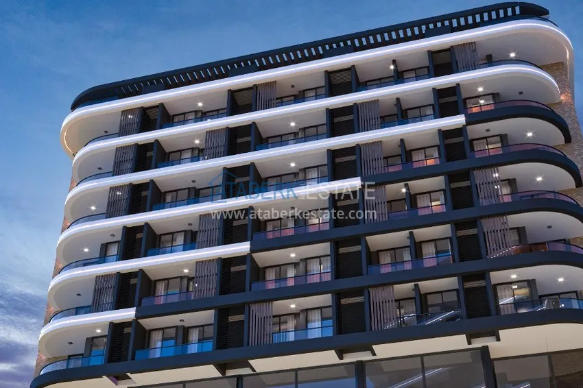 Новый стильный инвестиционный проект на этапе строительства в районе Оба, Алания 16