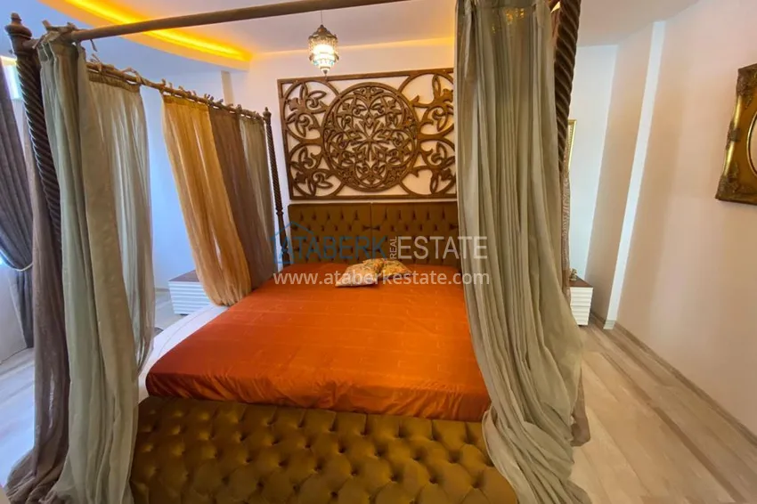 Приобрести Эксклюзивная квартира с индивидуальным дизайнерским интерьером и потрясающим открытым видом на море – Алания, Махмутлар 25 