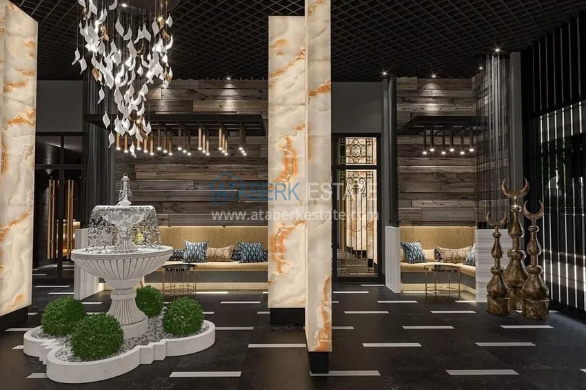 Квартира с 2 спальнями в комплексе на этапе строительства в Авсалларе, Алания 18 