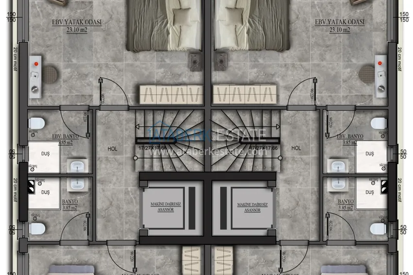 Купить дешево Виллы на этапе строительства с правом на гражданство - Анталии, Молла-Юсуф  3 