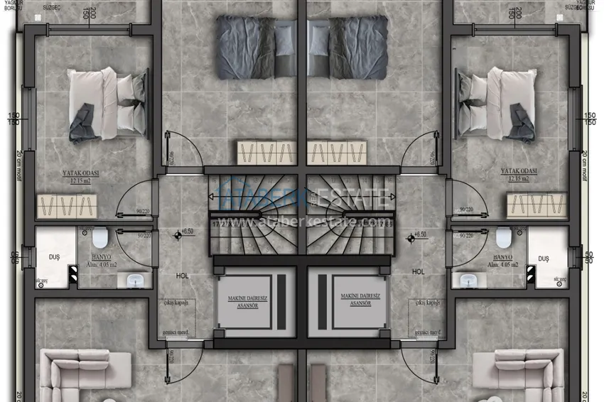 Купить дешево Виллы на этапе строительства с правом на гражданство - Анталии, Молла-Юсуф  4 