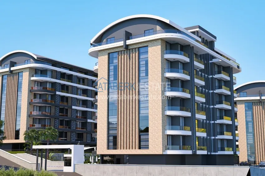 Новый стильный инвестиционный проект на этапе строительства в районе Оба, Алания 6