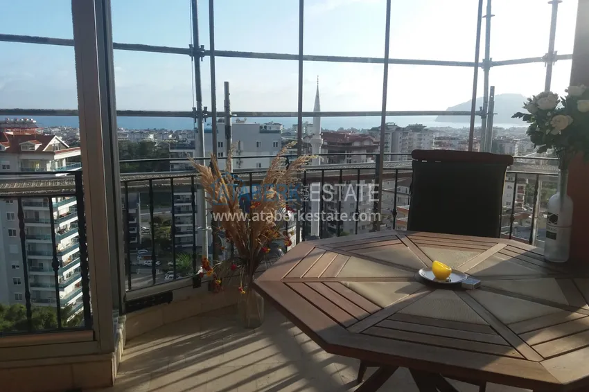 Приобрести Квартира 2+1 с мебелью и видом на море в спальном районе Алании, Джикджилли  8 