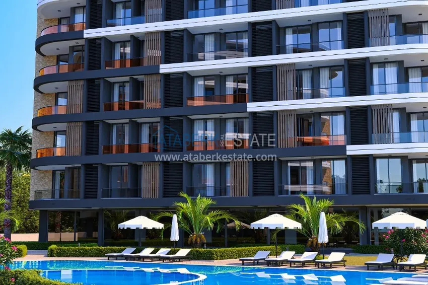 Новый стильный инвестиционный проект на этапе строительства в районе Оба, Алания 8