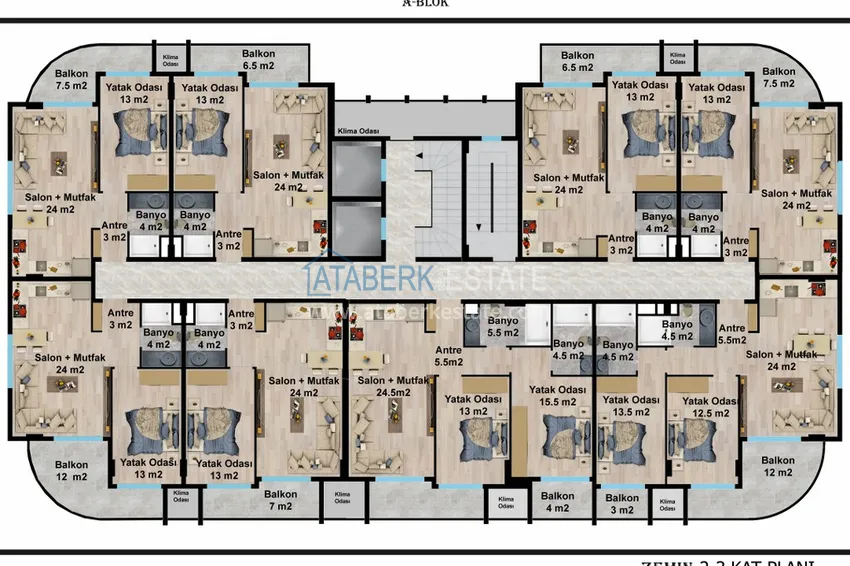 Купить дешево Новый стильный инвестиционный проект на этапе строительства в районе Оба, Алания 4