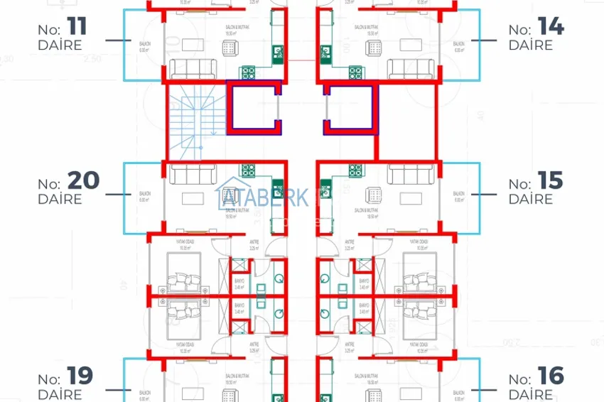 Купить дешево Курортная недвижимость на этапе котлована – новый проект Off-plan в Алании, район Тюрклер 19 