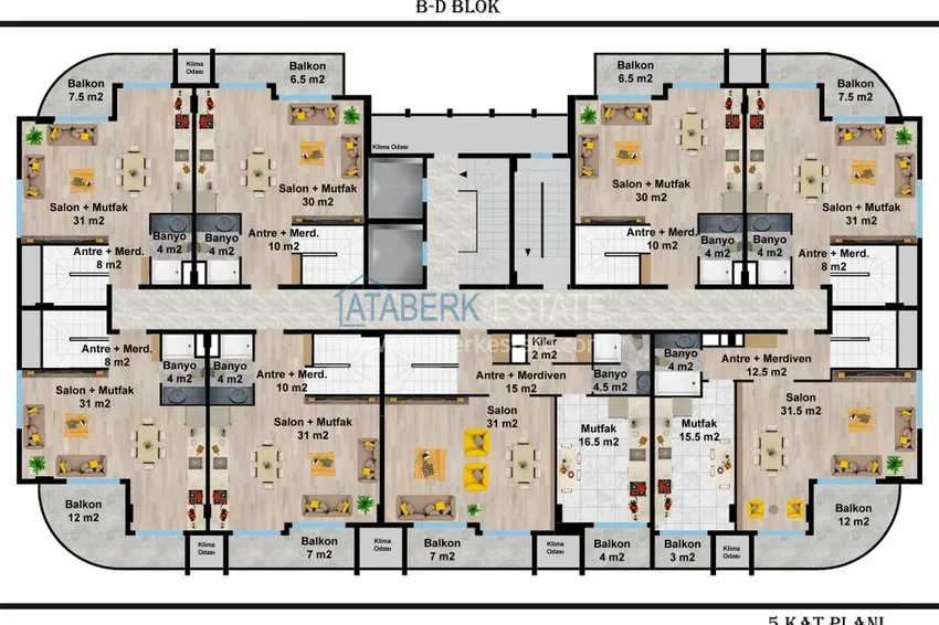 Купить дешево Новый стильный инвестиционный проект на этапе строительства в районе Оба, Алания 5