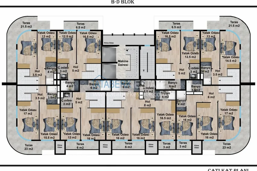 Купить дешево Новый стильный инвестиционный проект на этапе строительства в районе Оба, Алания 9