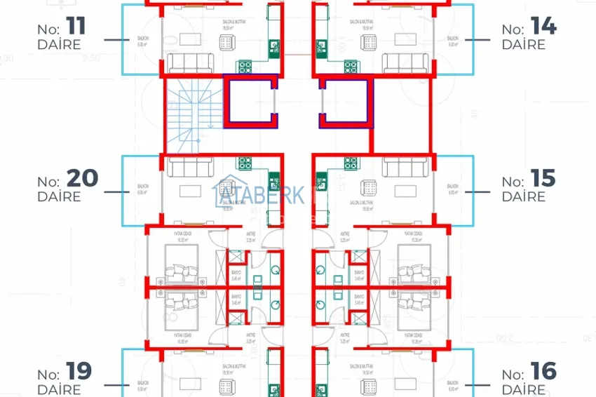 Купить дешево Курортная недвижимость на этапе котлована – новый проект Off-plan в Алании, район Тюрклер 24 