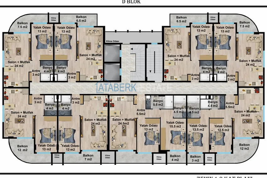 Купить дешево Новый стильный инвестиционный проект на этапе строительства в районе Оба, Алания 17