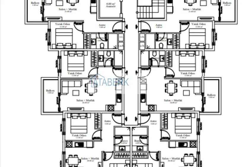 Купить дешево Новый проект резиденции премиум-класс на этапе котлована - район Демирташ, Алания 1 
