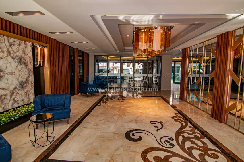 Квартира 1+1 меблированная с открытым видом на море, район Махмутлар – Алания 12 