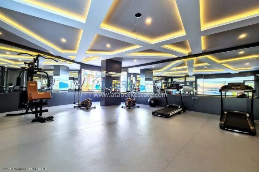 Квартира 2+1 меблированная в центре Алании, районе пляжа Клеопатра  15 