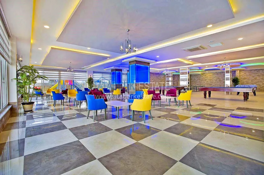 Квартира 1+1 меблированная с видом на море и горы - район Кестель, Алания 16 